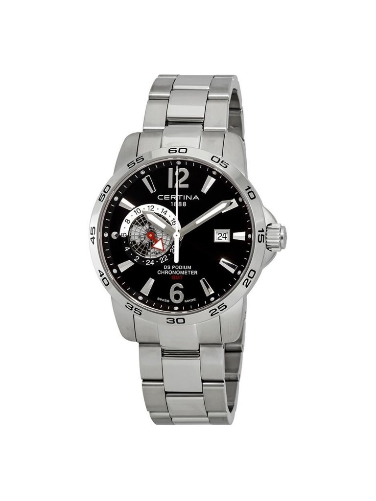 Nwt Certina Ds Podium Gmt Black Dial Mens Watch